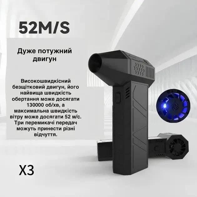 Ручний акумуляторний міні-турбовентилятор Kramivo фото