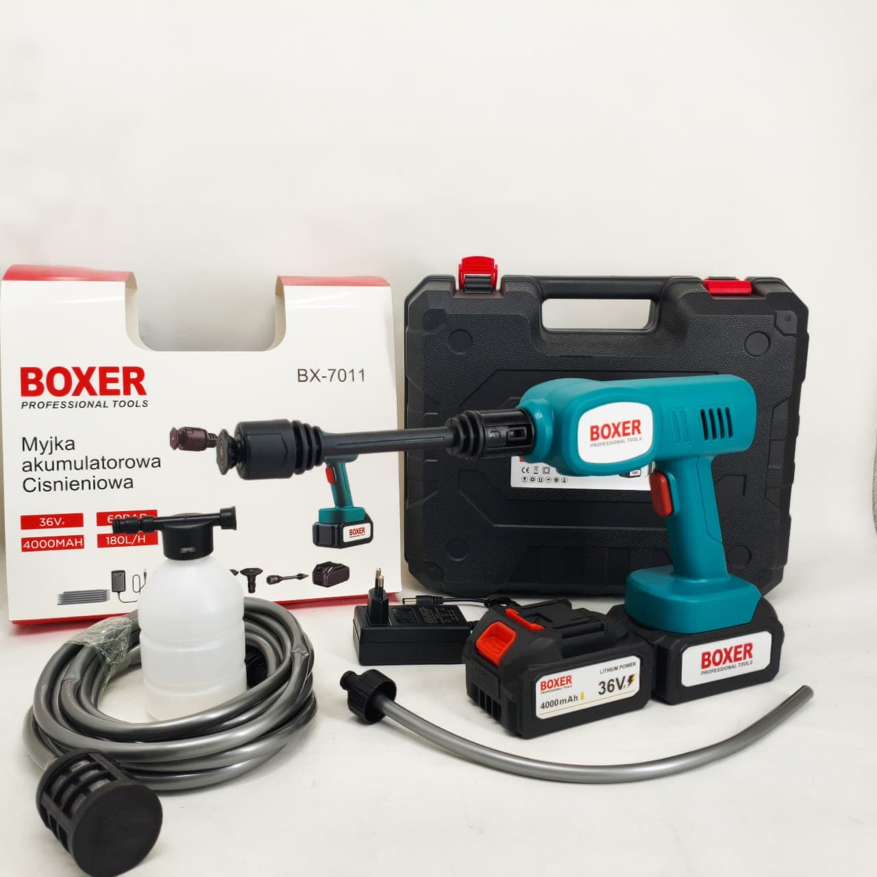 Акумуляторна автомийка Boxer BX-7011 високого тиску 2 АКБ 36в фото
