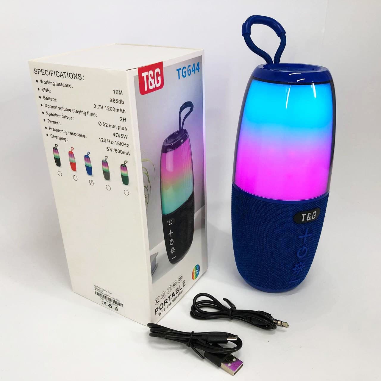 Портативна колонка TG644 5W з RGB підсвічуванням фото
