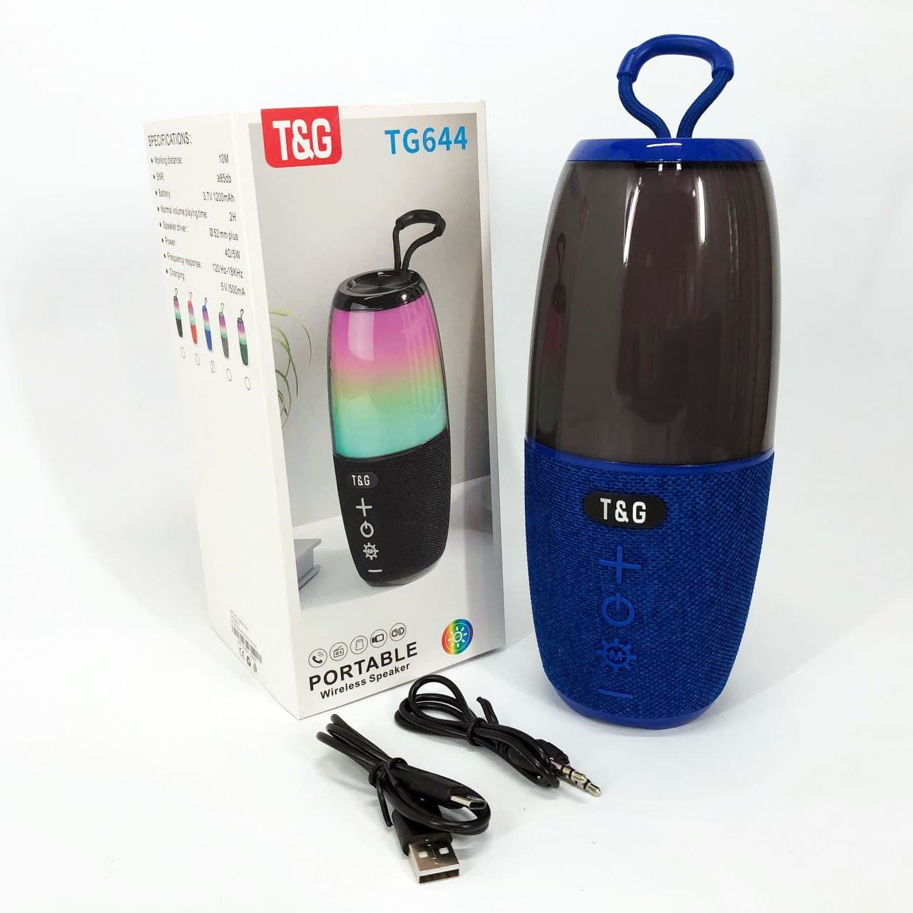 Портативна колонка TG644 5W з RGB підсвічуванням фото