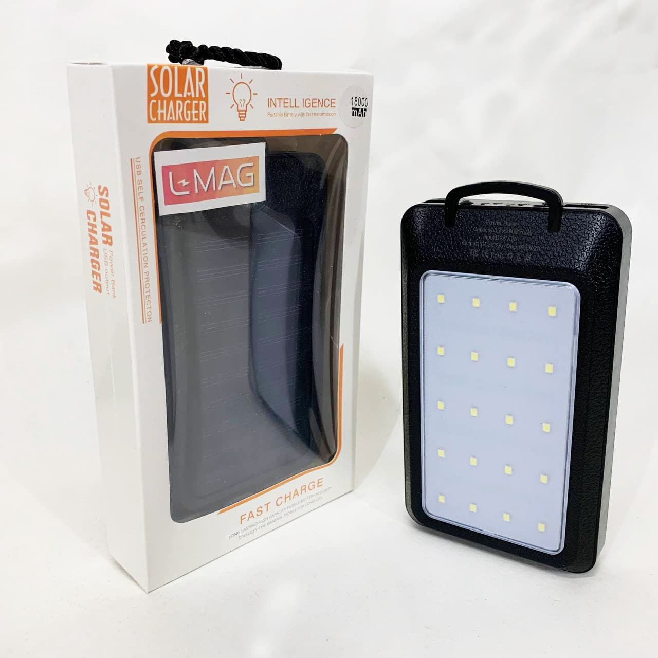 УМБ Power Bank Solar 18000 mAh з сонячною панеллю та ліхтарем фото