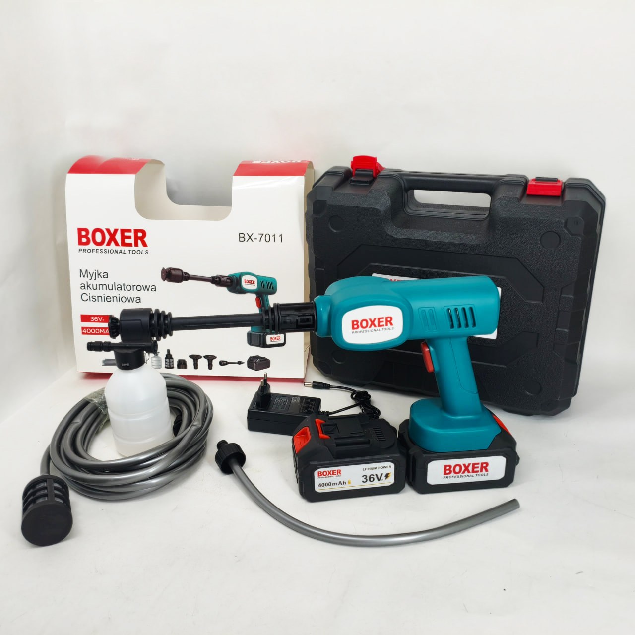 Акумуляторна автомийка Boxer BX-7011 високого тиску 2 АКБ 36в фото