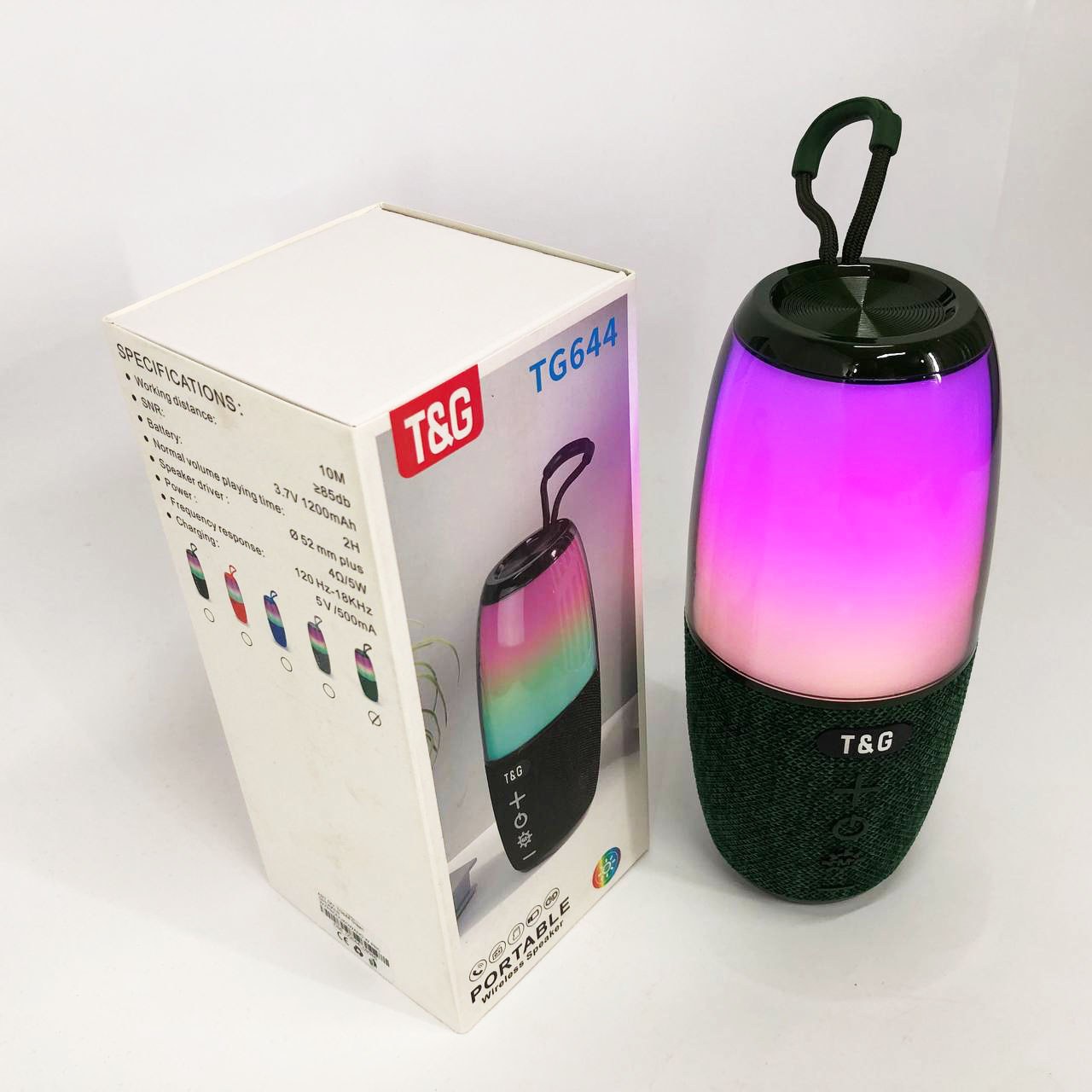 Портативна колонка TG644 5W з RGB підсвічуванням фото